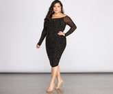 Plus Cami Formal Heat Stone Midi Dresses